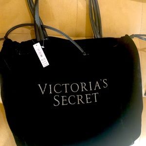 Victoria secret velvet bag with stones logo